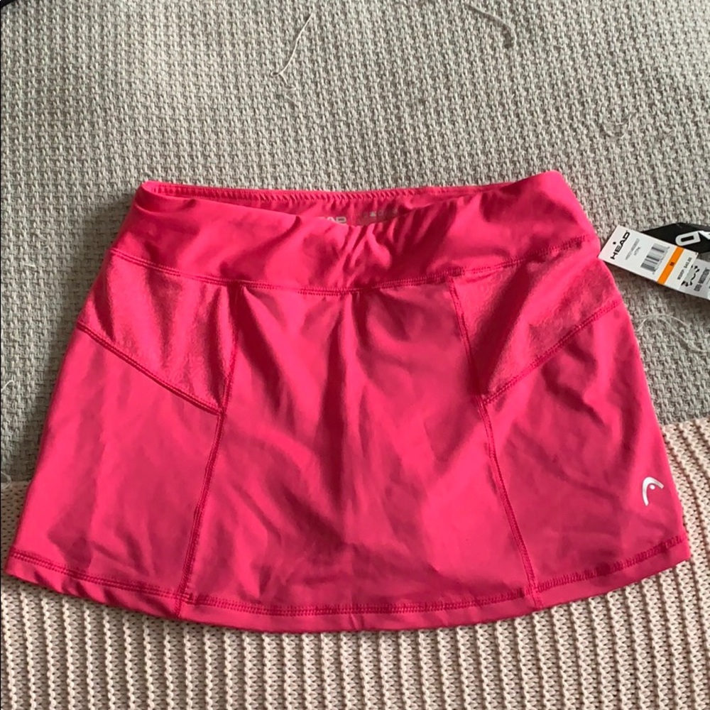 BNWT Head pink tennis skirt w/ built in shorts.